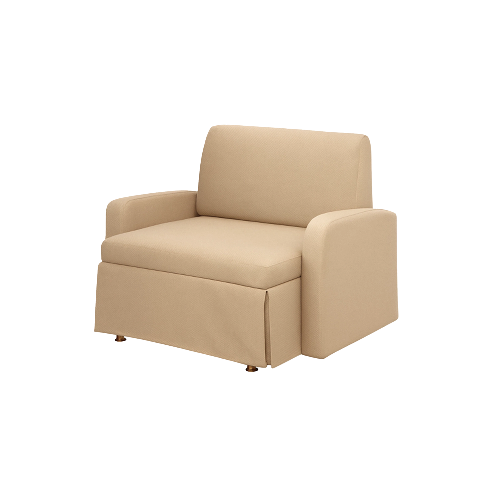 Hotelowy Fotel Rozkładany Pouf Lux Okrągłe Podłokietniki